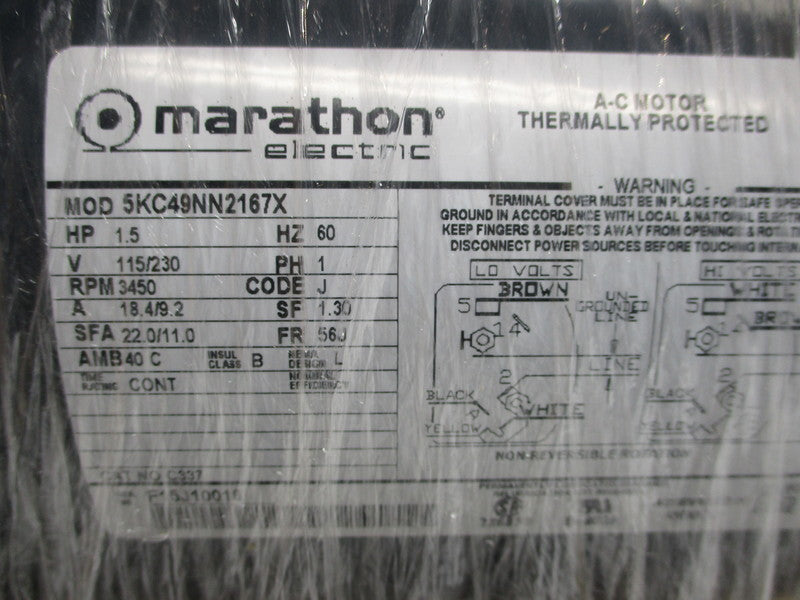 MARATHON ELECTRIC 5KC49NN2167X (C337) NSMP