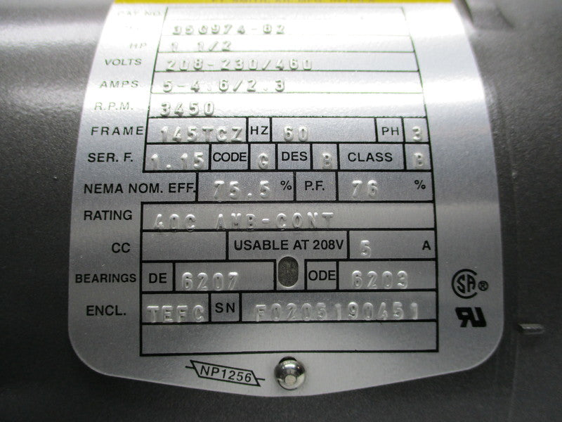 BALDOR 35G974-82 (145TCZ) (AS PICTURED) NSNP