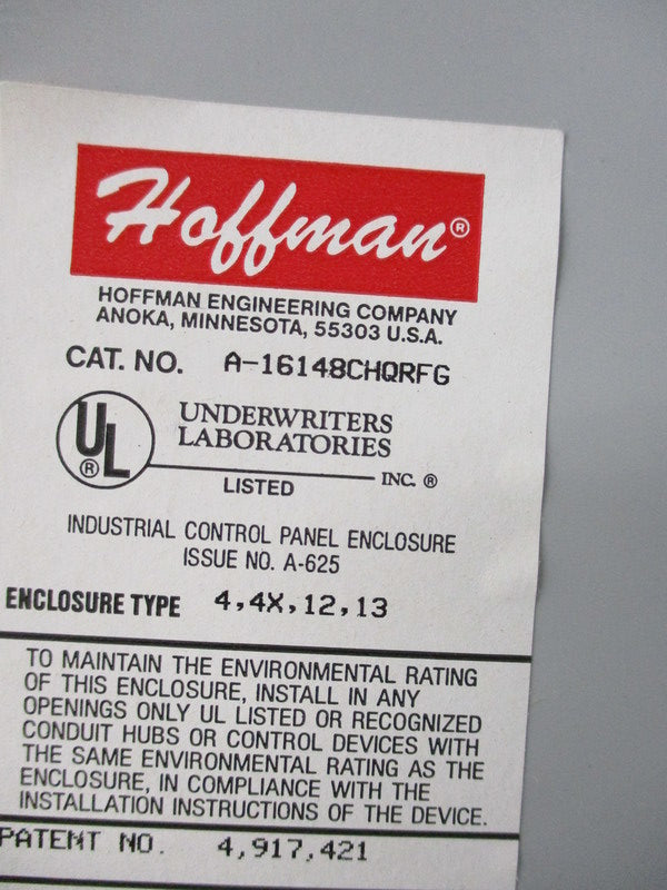HOFFMAN A-16148CHQRFG NSNP