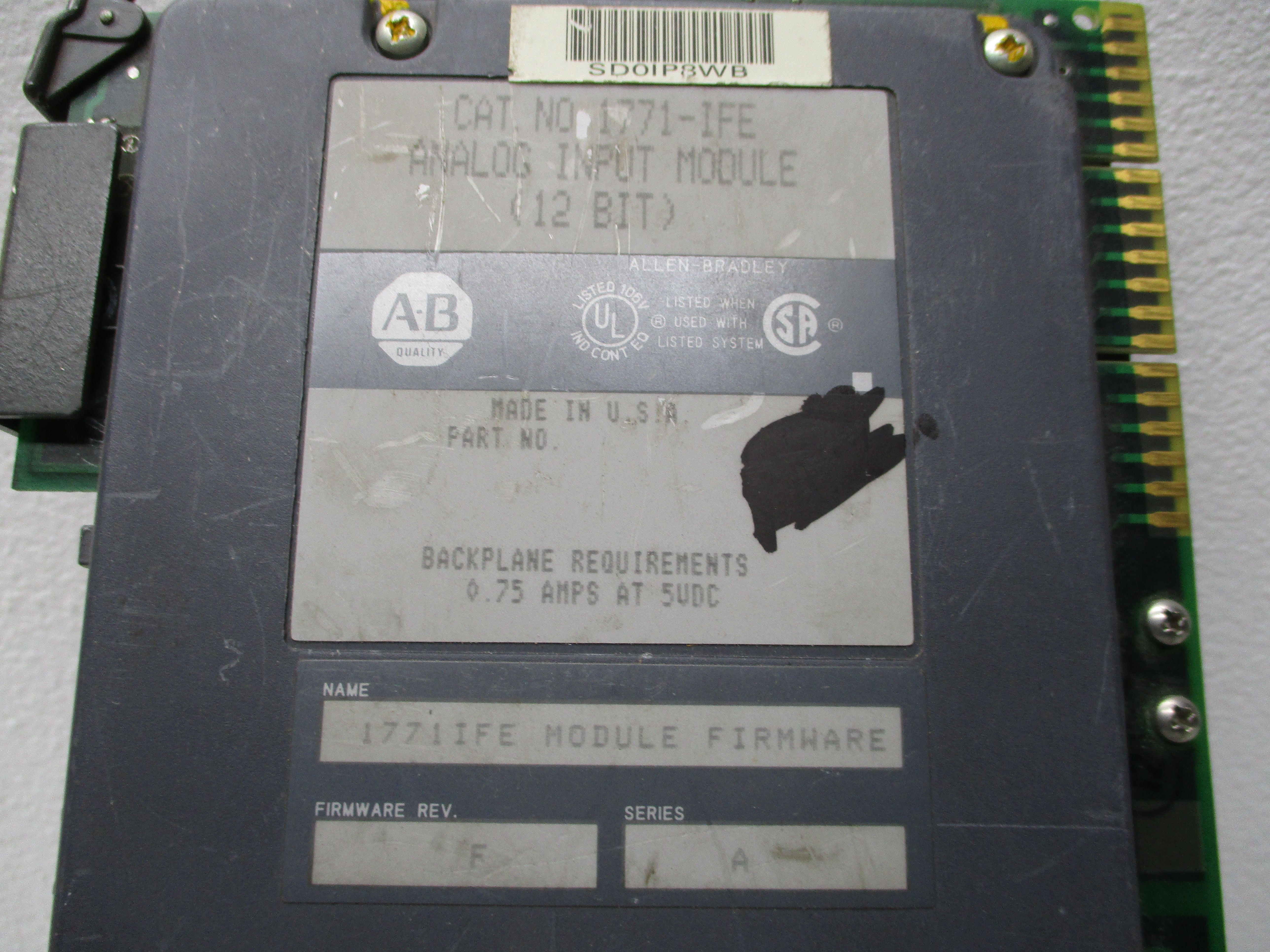 ALLEN BRADLEY 1771-IFE SER. A F/W: F UNMP