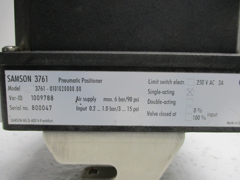 SAMSON 3761-0101020000.00 UNMP