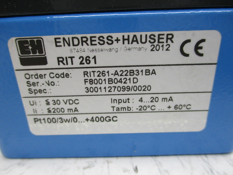 ENDRESS + HAUSER RIT261-A22B31BA NSMP