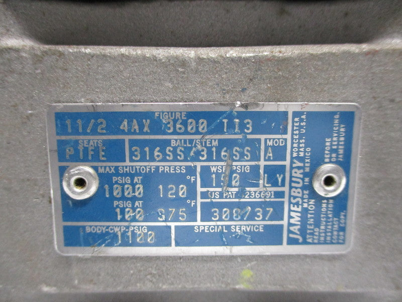 JAMESBURY 11/2-4AX-3600-TI-3 NSNP