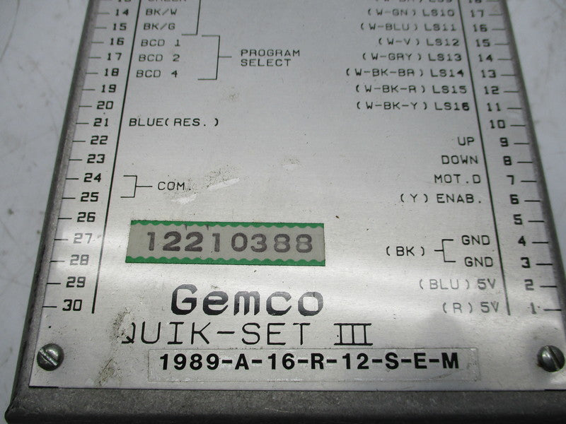 GEMCO 1989-A-16-R-12-S-E-M UNMP