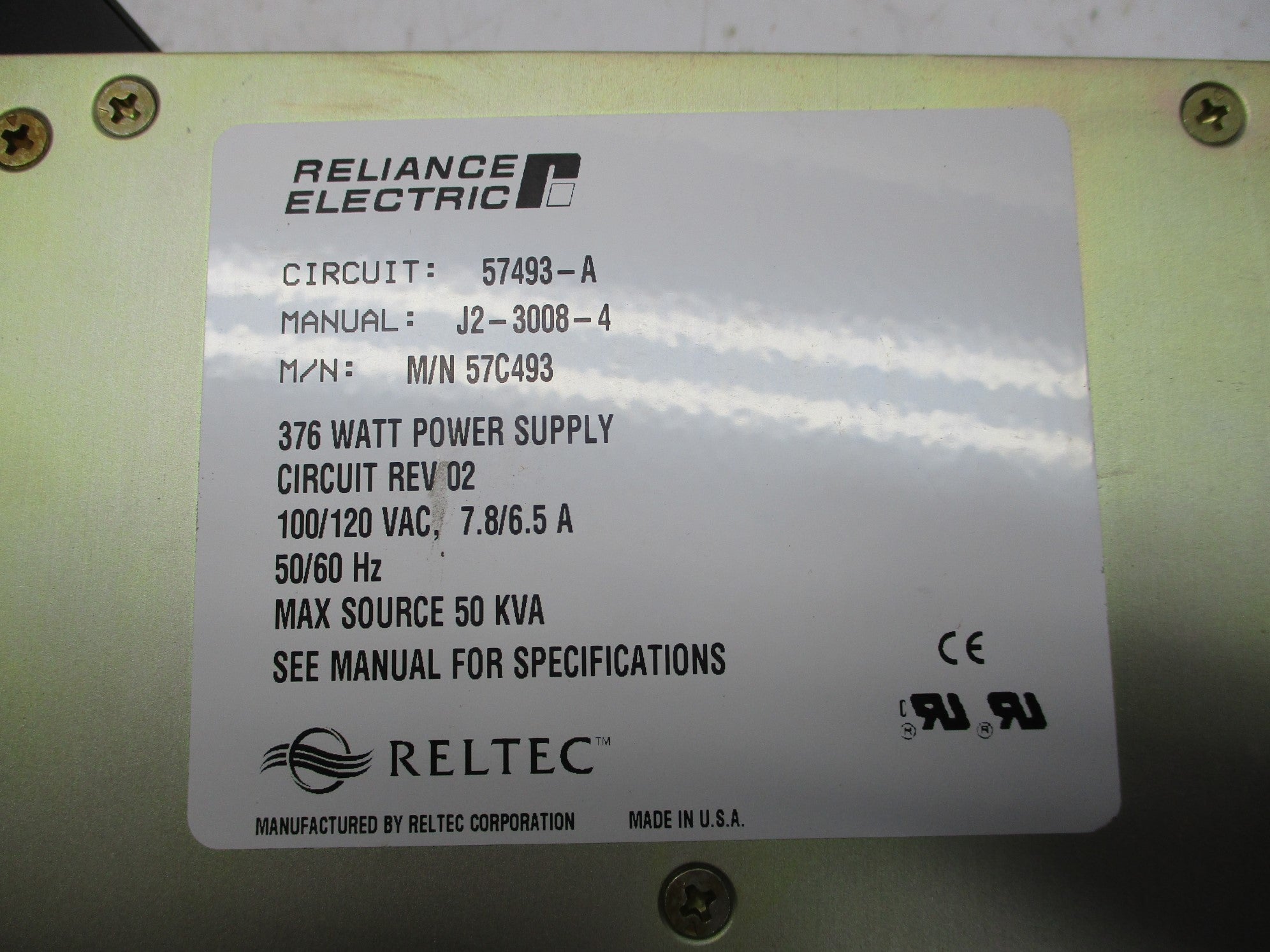 RELIANCE ELECTRIC 57C493 (ES371AMB) NSNP
