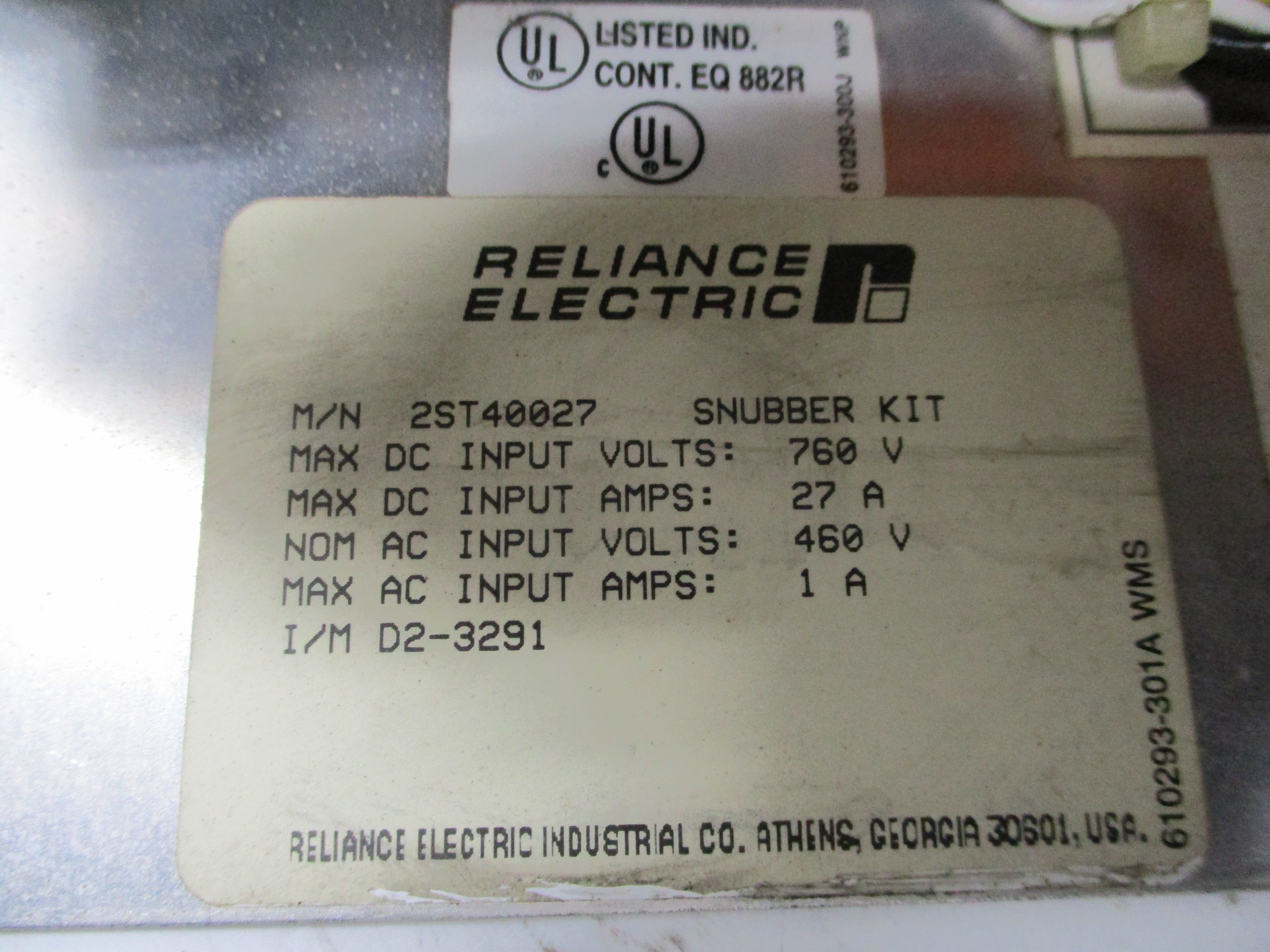 RELIANCE ELECTRIC 2ST40027 (AS PICTURED) UNMP