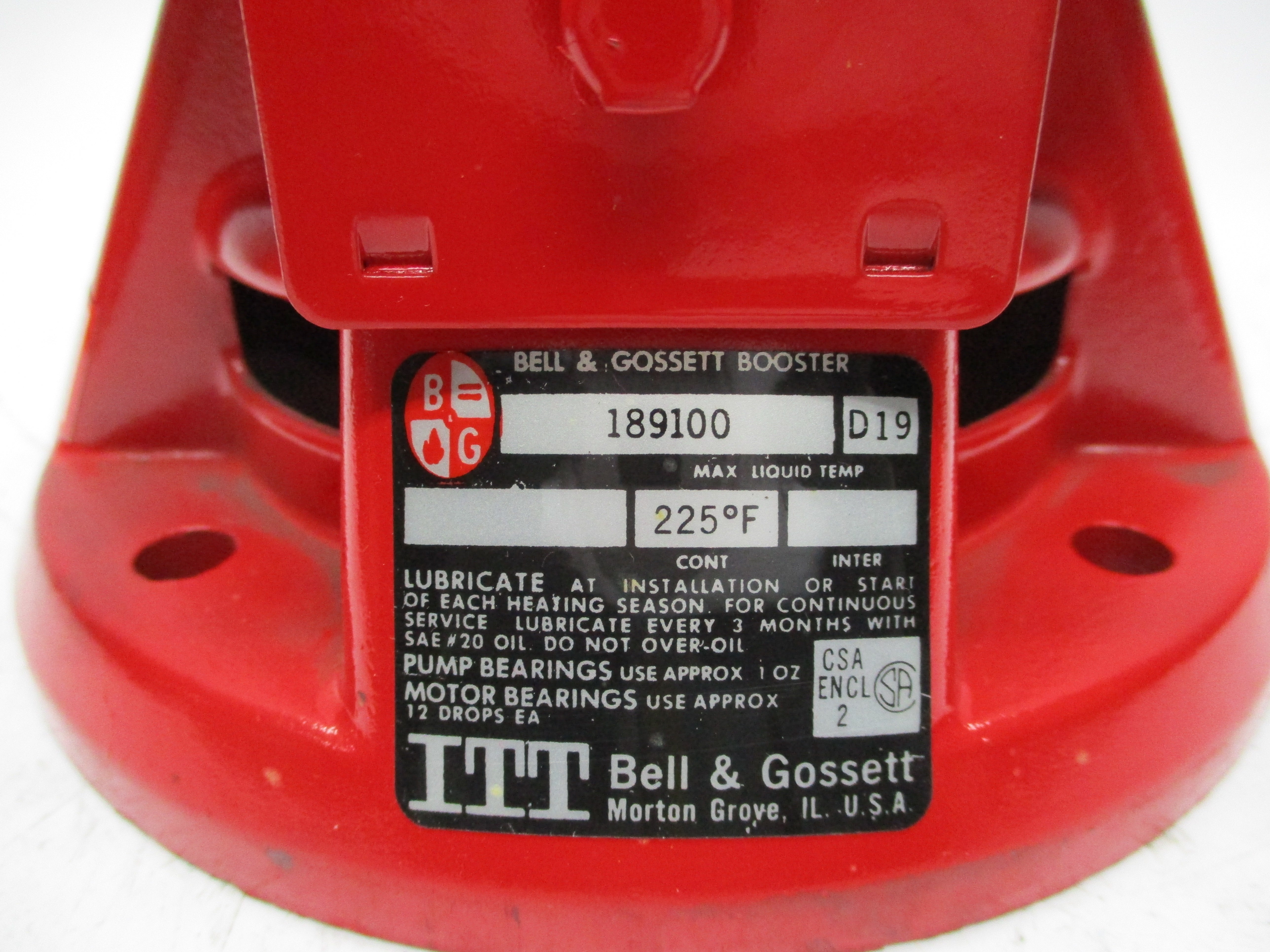 BELL & GOSSETT 189100 NSMP