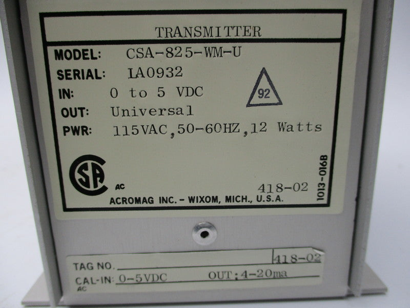 ACROMAG CSA-825-WM-U NSNP