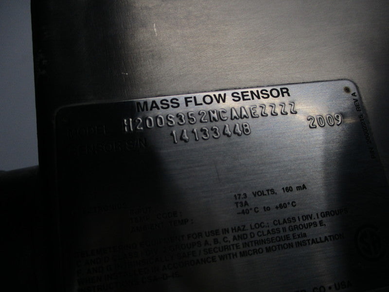 MICRO MOTION H200S352NCAAEZZZZ w/1700I11ABAEZZZ UNMP