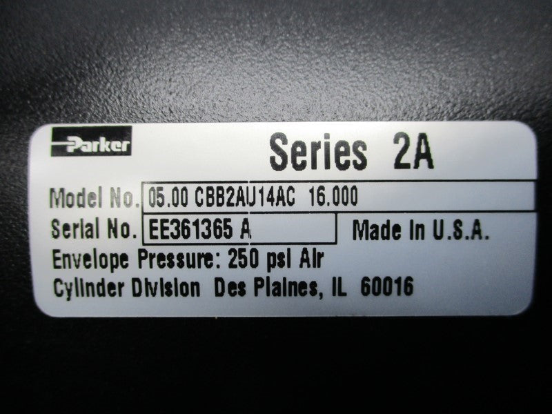 PARKER 05.00-CBB2AU14AC-16.000 SERIES 2A NSNP