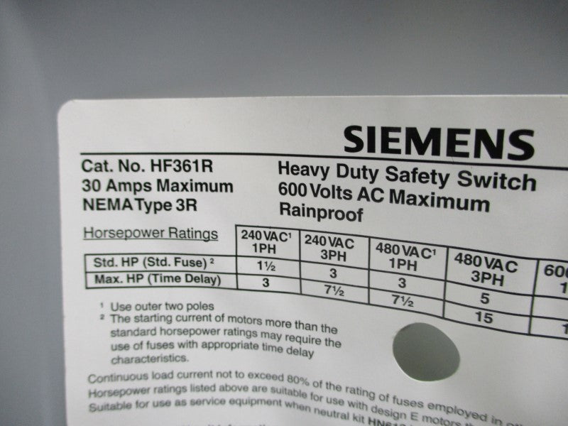 SIEMENS HF361R NSMP