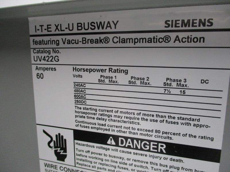 SIEMENS UV422G NSMP