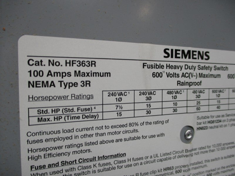 SIEMENS HF363R NSMP