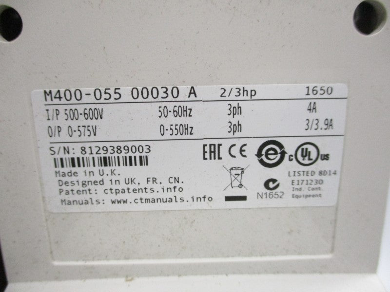 CONTROL TECHNIQUES M400-05500030A10101AB100 NSMP