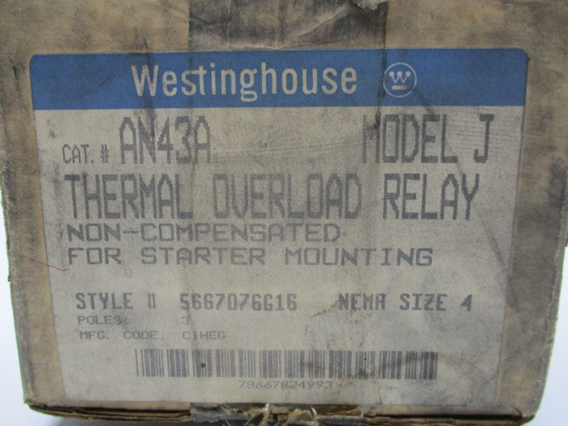 WESTINGHOUSE AN43A MODEL J (5667D76G16) NSFS