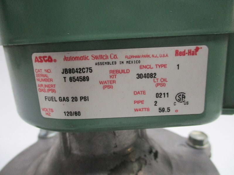 ASCO JB8042C75 120/60 20PSI NSNP