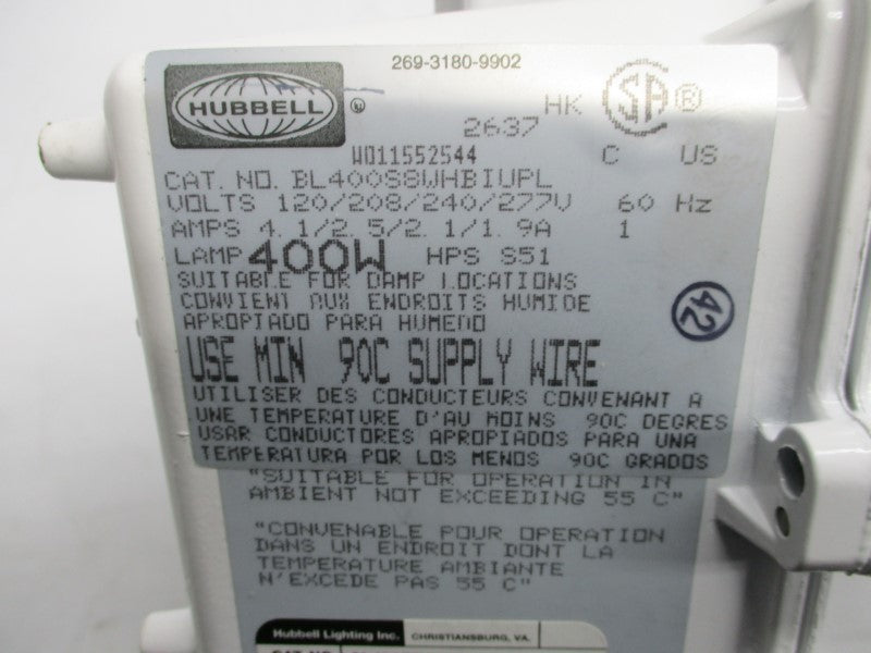 HUBBELL BL400S8WHBIUPL NSMP