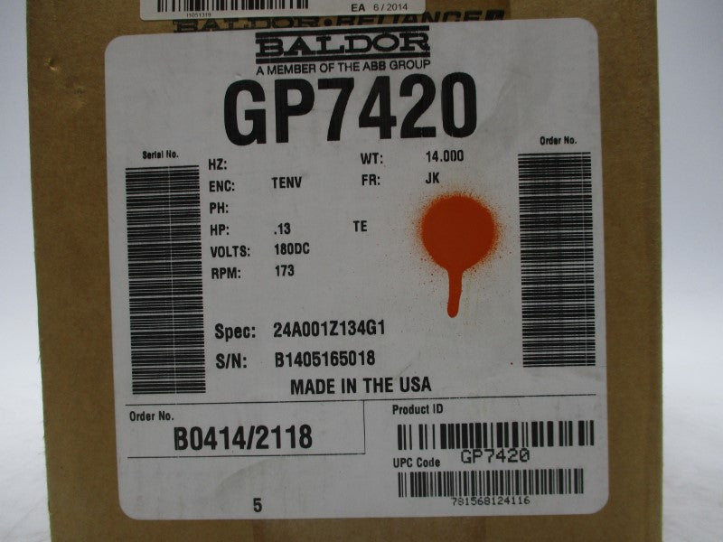BALDOR GP7420 NSFS
