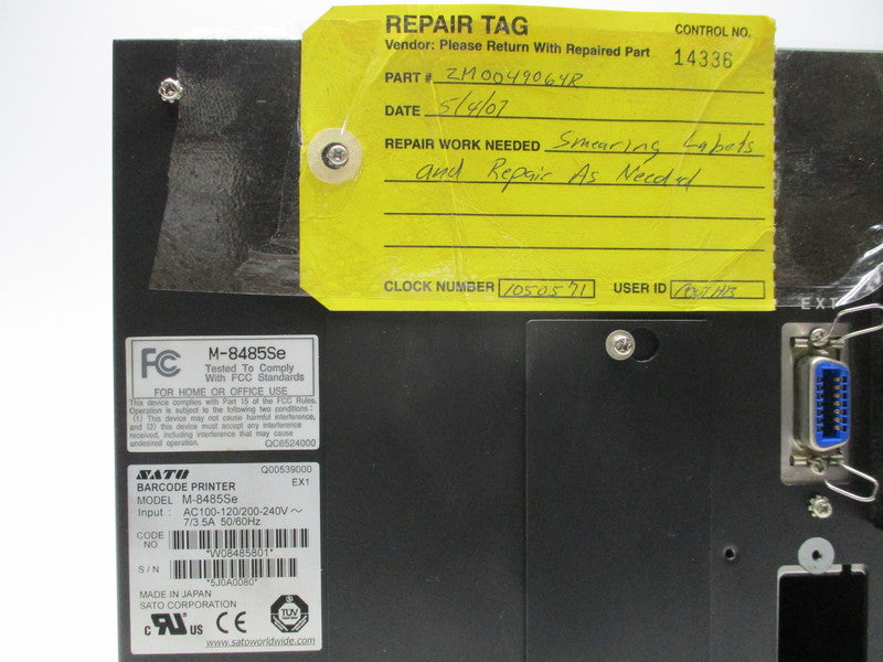 SATO M8485SE (W08485801) REMAN
