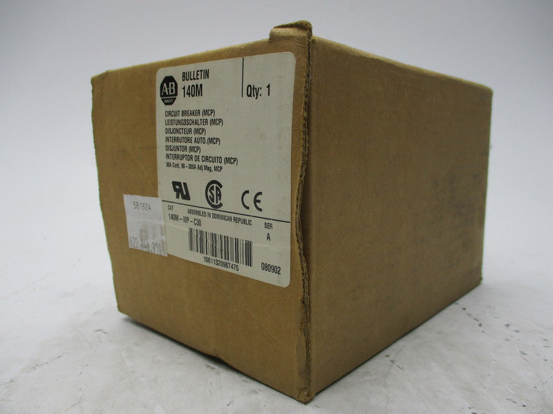 ALLEN BRADLEY 140M-I8P-C30 SER. A 30A 600VAC 250VDC (BR/WH) NSMP