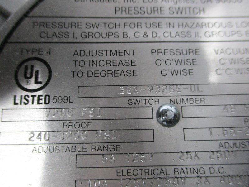 BARKSDALE B2X-M32SS-UL NSMP