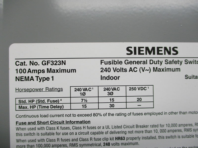 SIEMENS GF323N NSMP