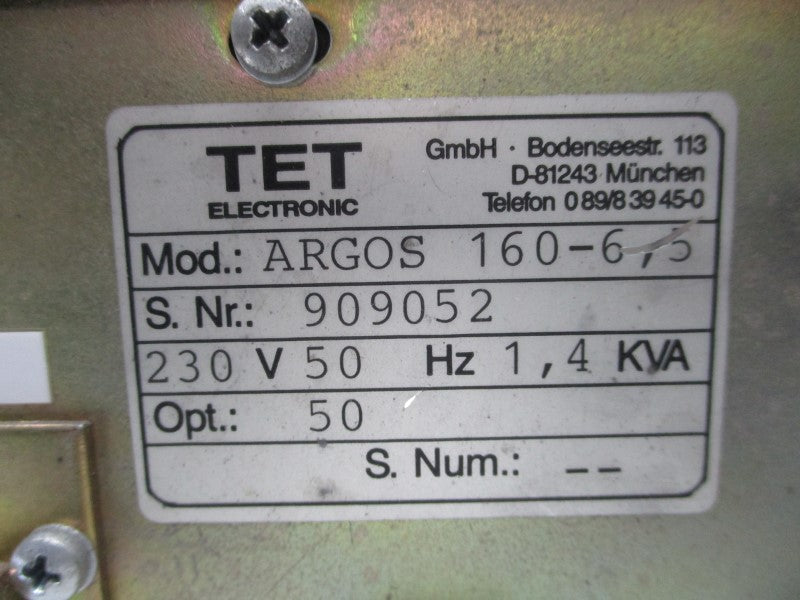 TET ELECTRONIC ARGOS160-6,5 UNMP