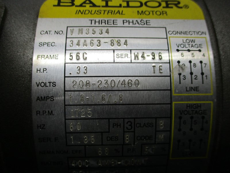 BALDOR VM3534 UNMP