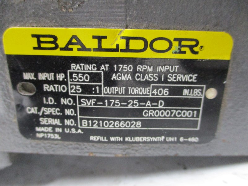 BALDOR SVF-175-25-A-D (GR0007C001) NSNP