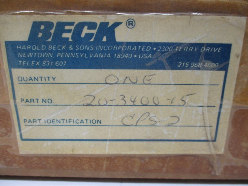 BECK 20-3400-15 (CPS-2) NSFS