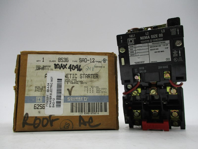 SQUARE D 8536SAO12V02S SER. B 24V NSMP