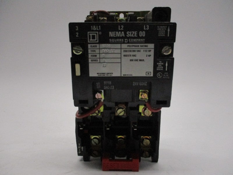 SQUARE D 8536SAO12V02S SER. B 24V NSMP