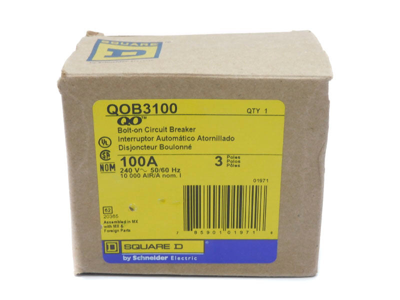 SQUARE D QOB3100 240V 100A NSMP