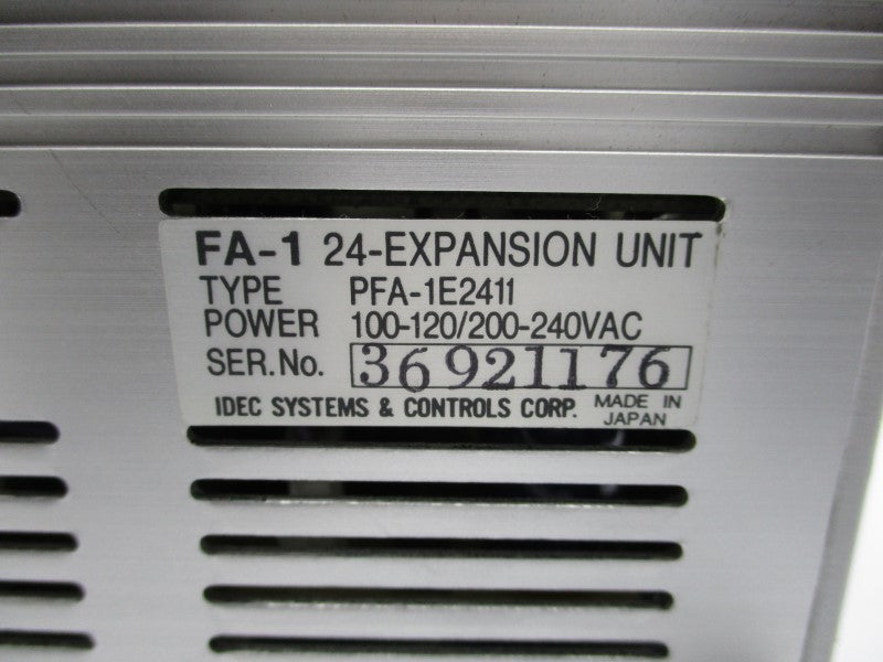 IDEC FA-1 TYPE PFA-1E2411 NSNP