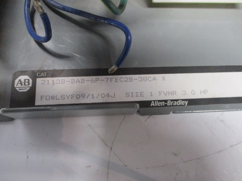 INDUSTRIAL SPARE PART 2113B-BAB-6P-7FEC2B-38CA SER. X NSNP