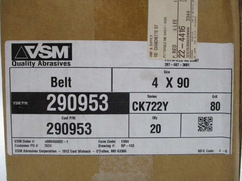 VSM 290953 SER. CK722Y (QTY:20) NSFS