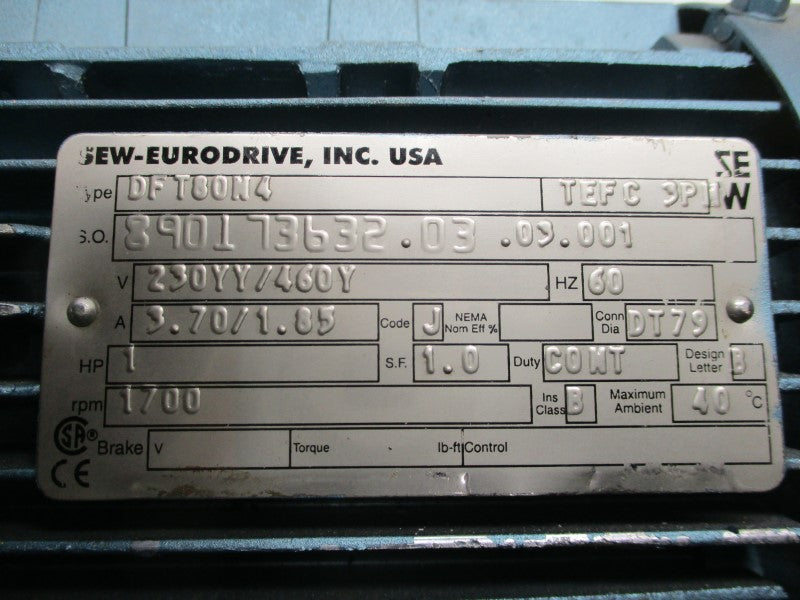 SEW EURODRIVE DFT80N4 UNMP