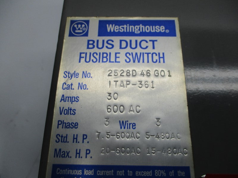 WESTINGHOUSE ITAP-361 (2528D46G01) NSNP