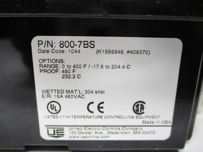 UNITED ELECTRIC 800-7BS NSNP