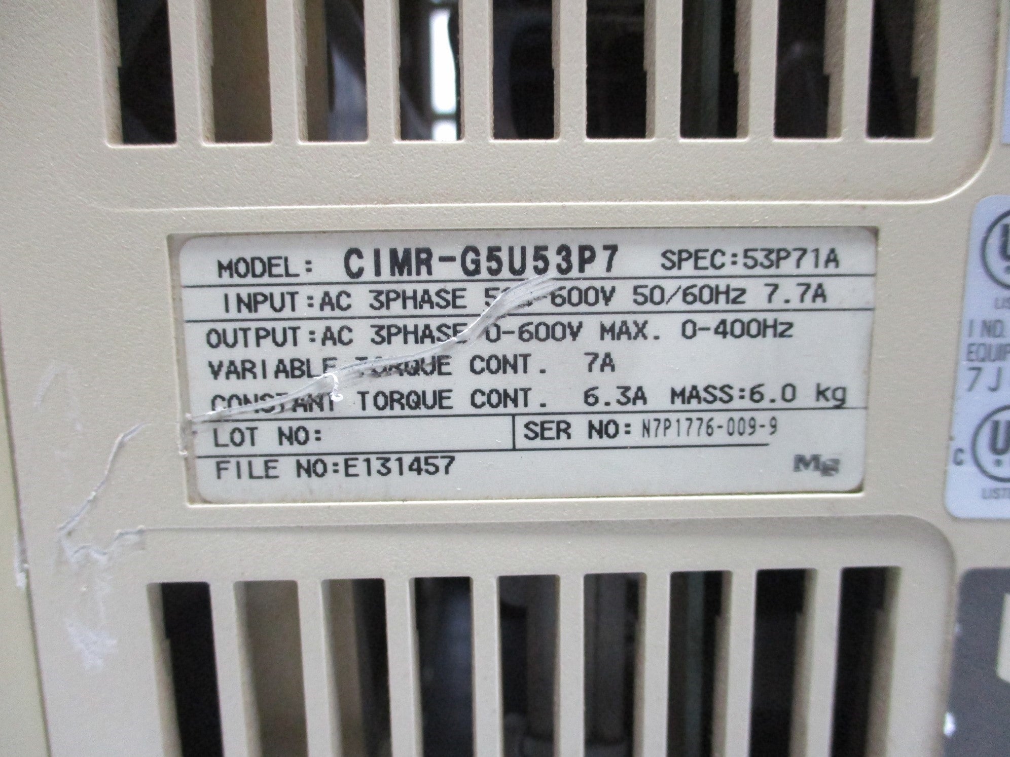 SAFTRONICS CIMR-G5U53P7 UNMP