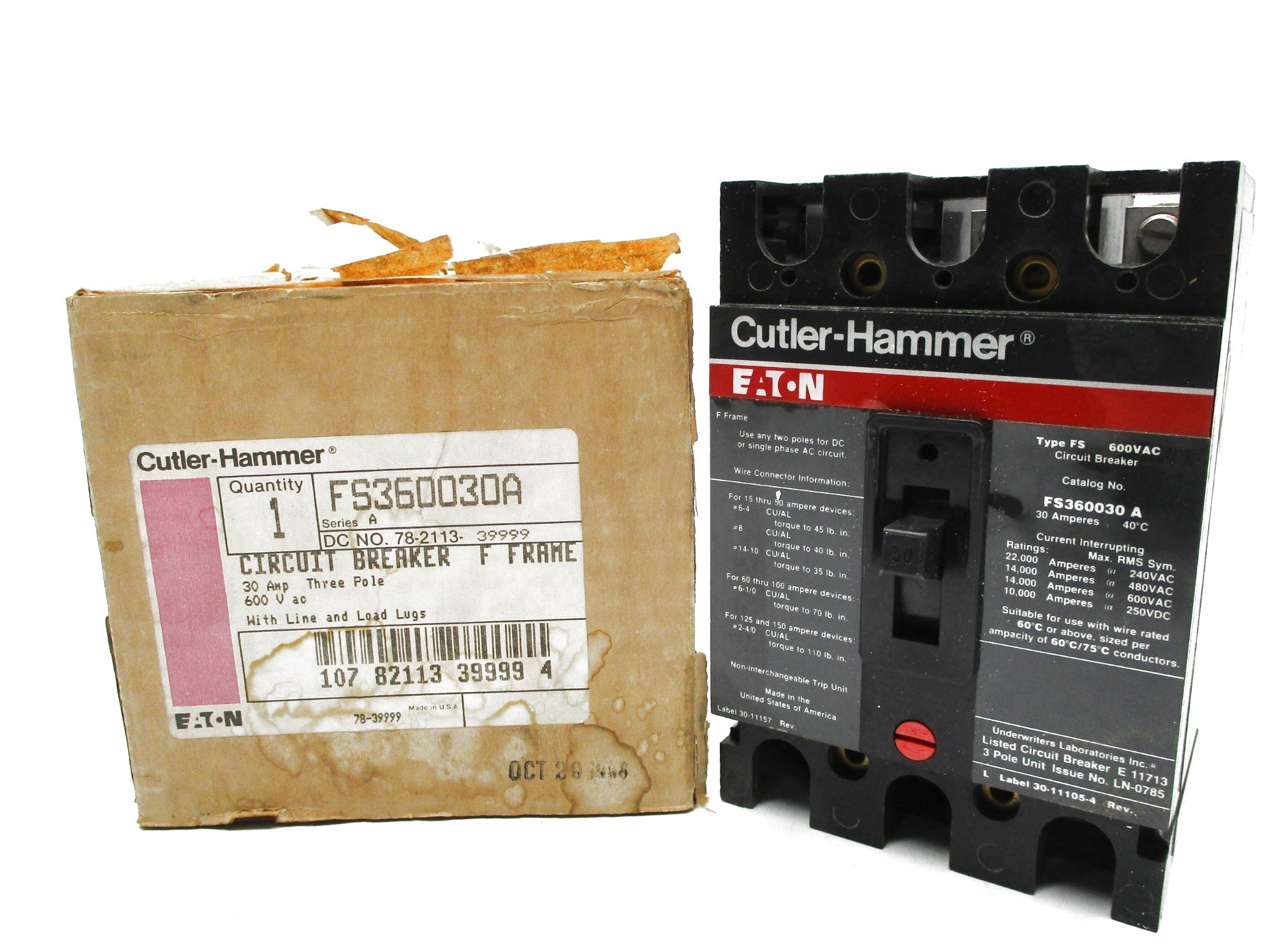 CUTLER HAMMER FS360030A SER. A 30A NSMP