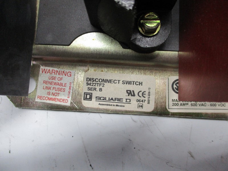 SQUARE D 9422TF2 SER. B NSNP