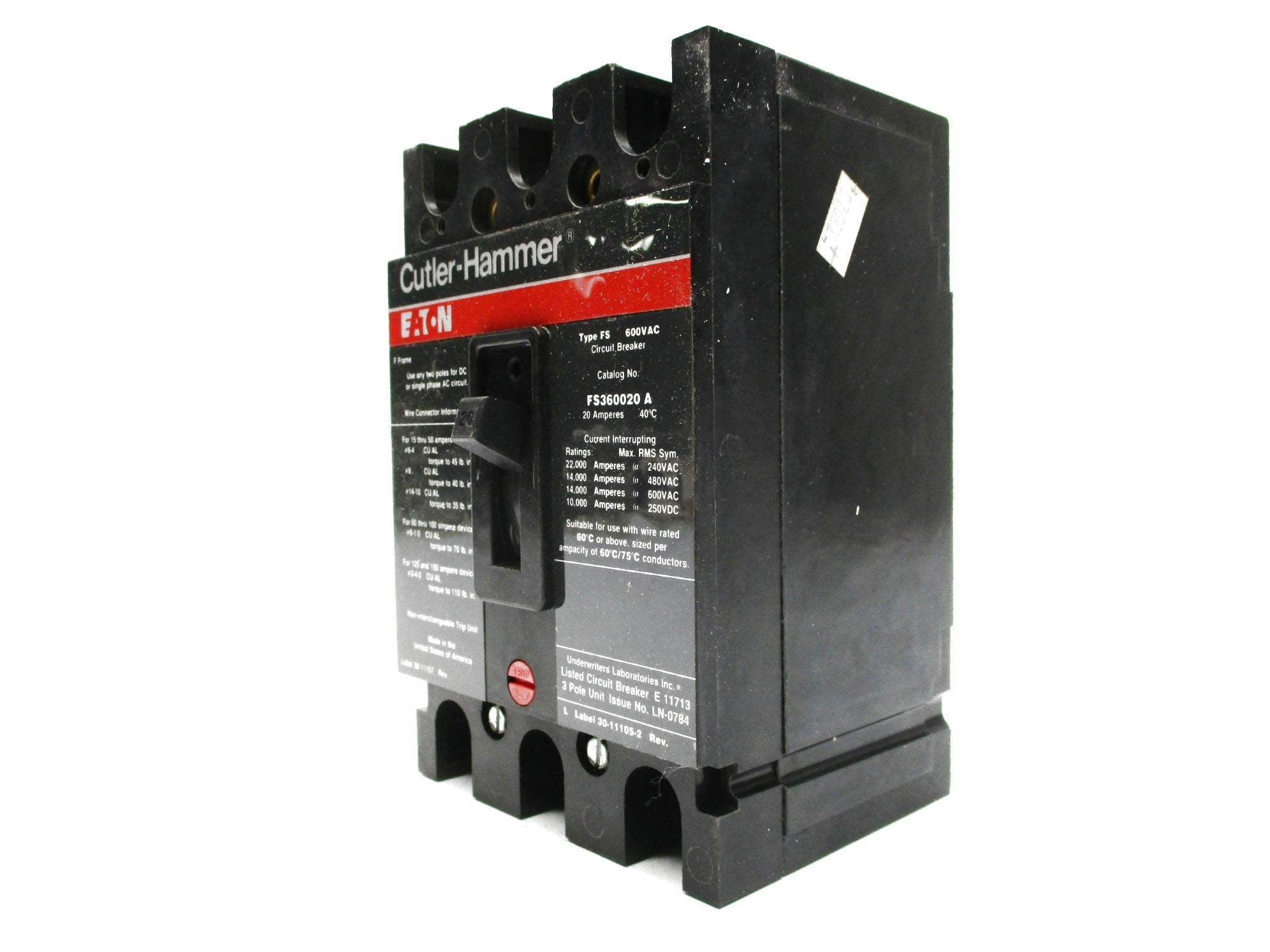 CUTLER HAMMER FS360020A 20A NSNP