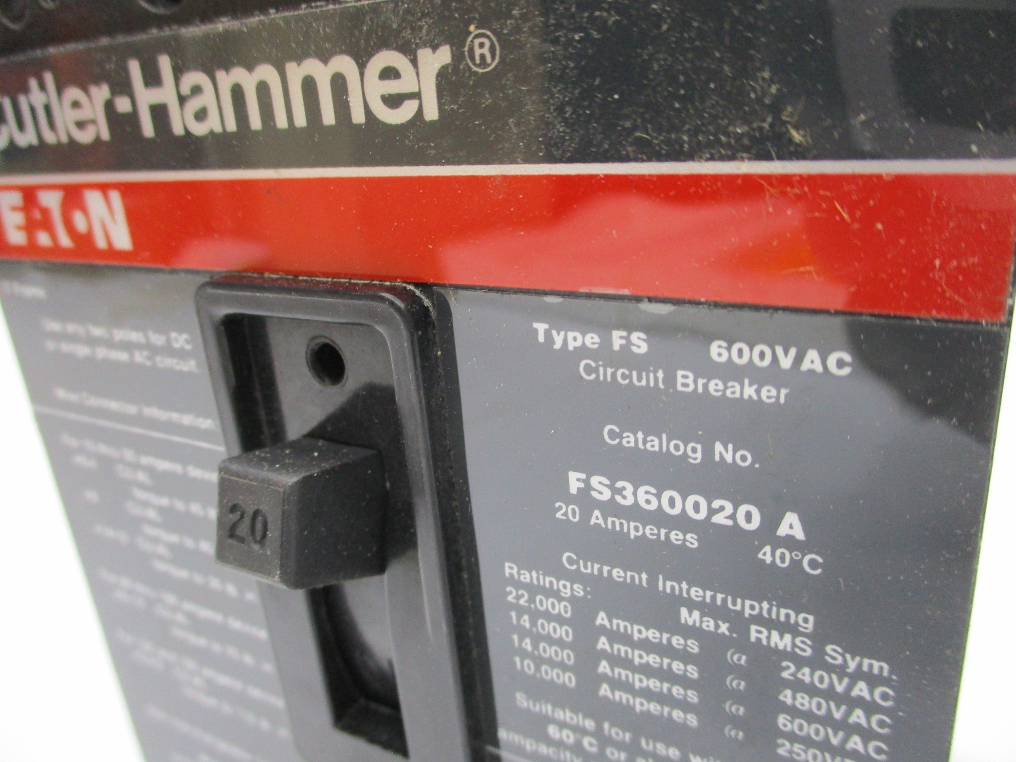 CUTLER HAMMER FS360020A 20A NSNP