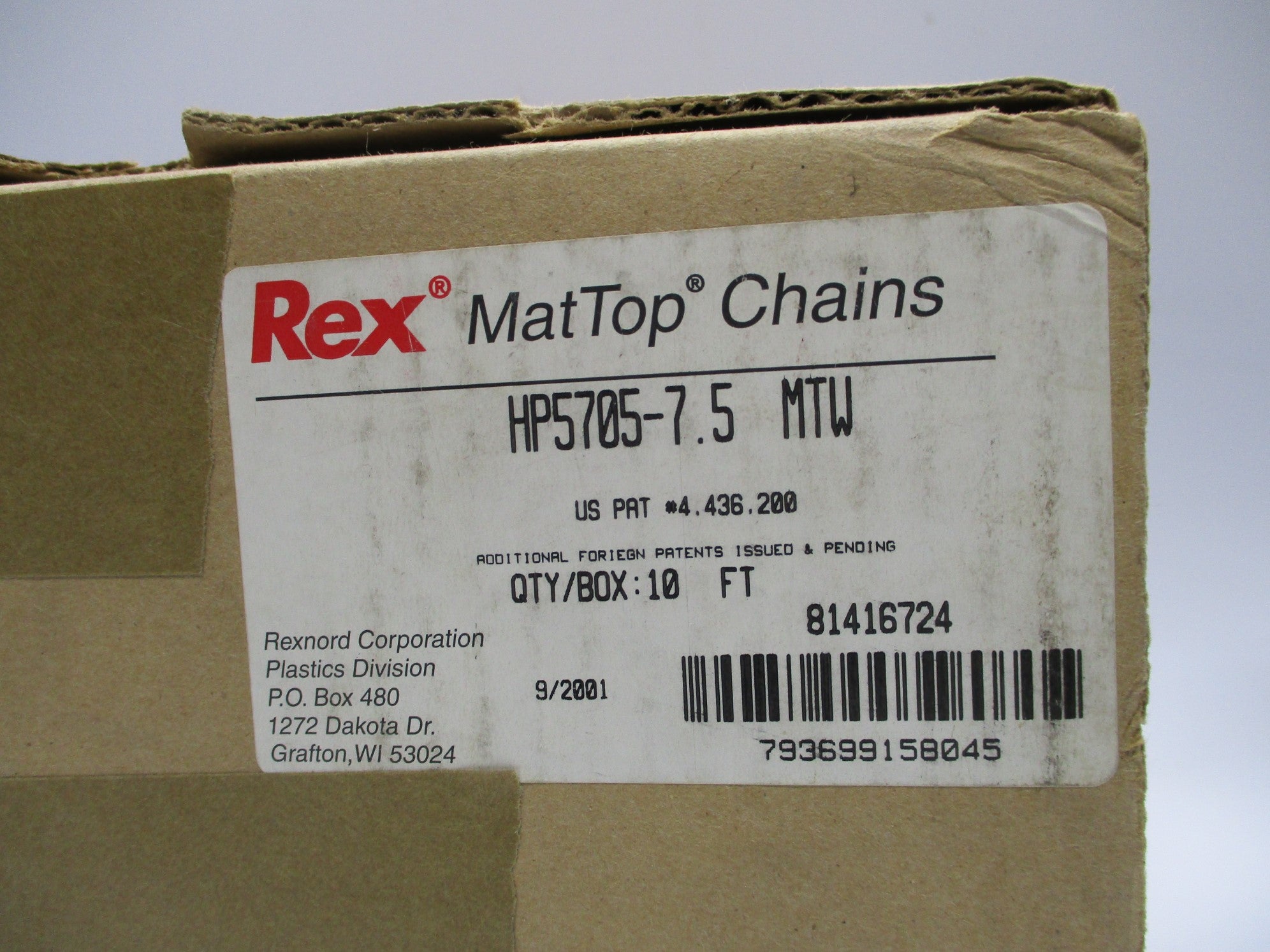 REX 81416724 (HP5705-7.5") NSMP
