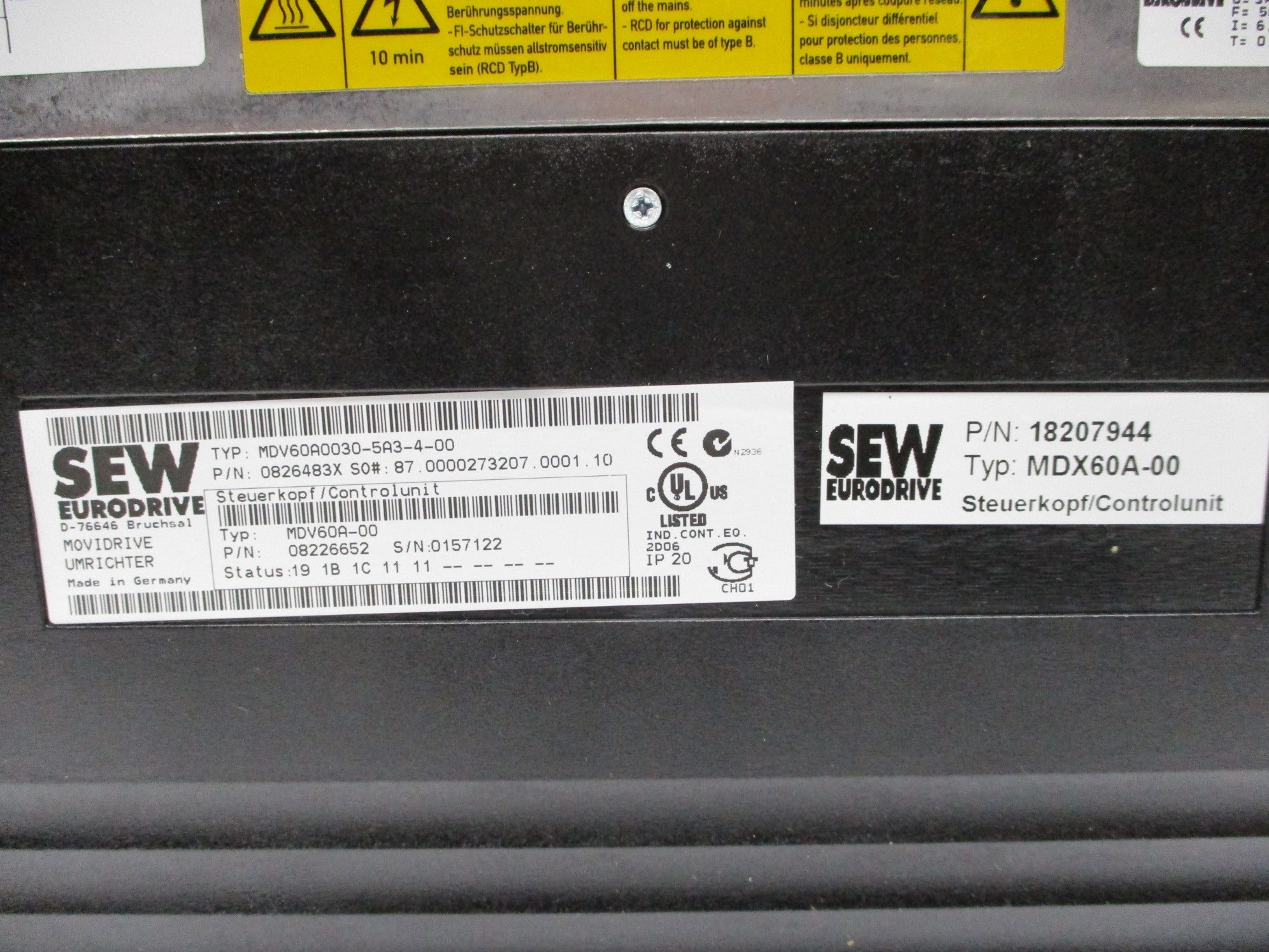 SEW EURODRIVE MDV60A0030-5A3-4-00 NSNP