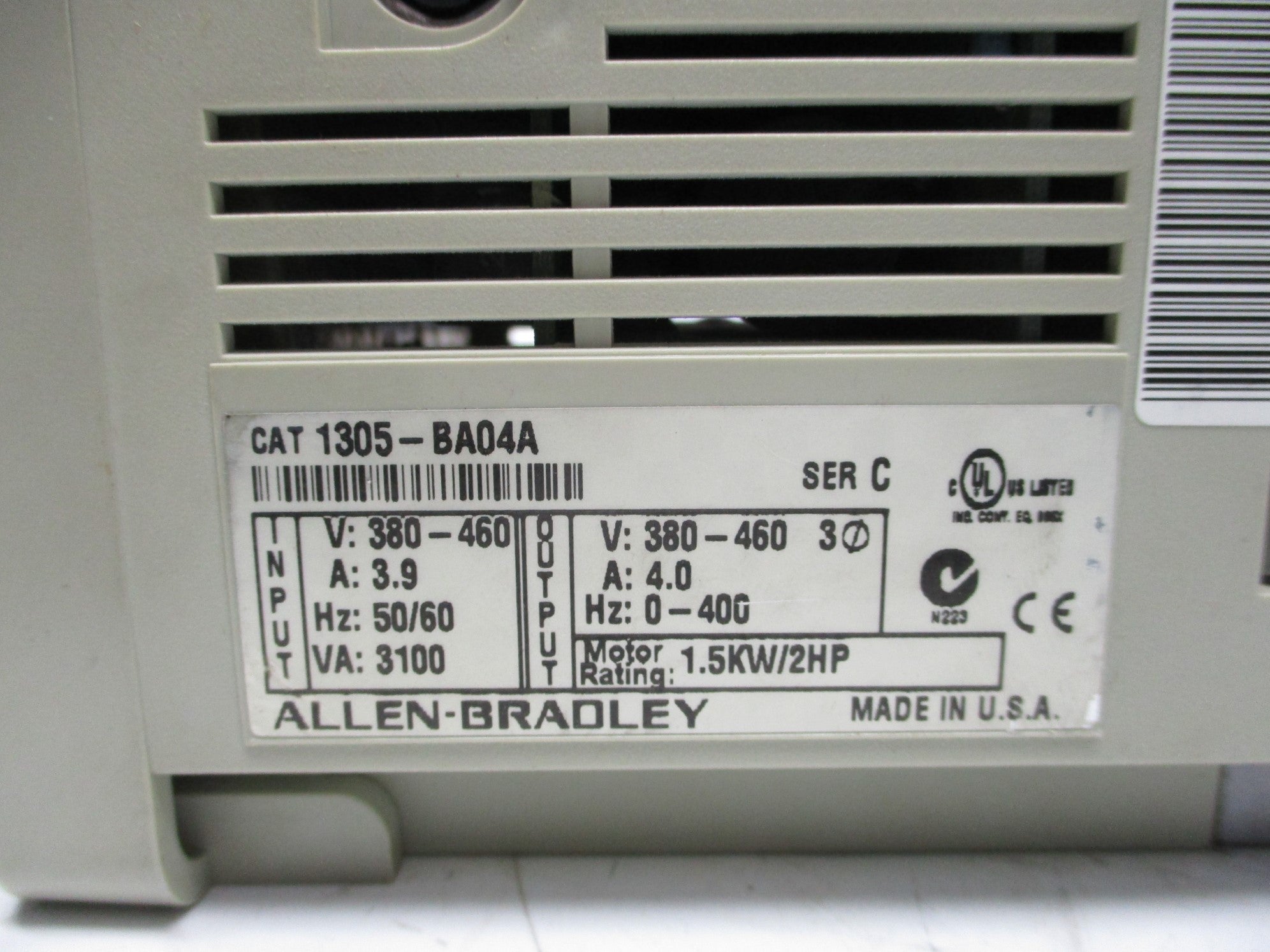 ALLEN BRADLEY 1305-BA04A SER. C (AS PICTURED) NSNP