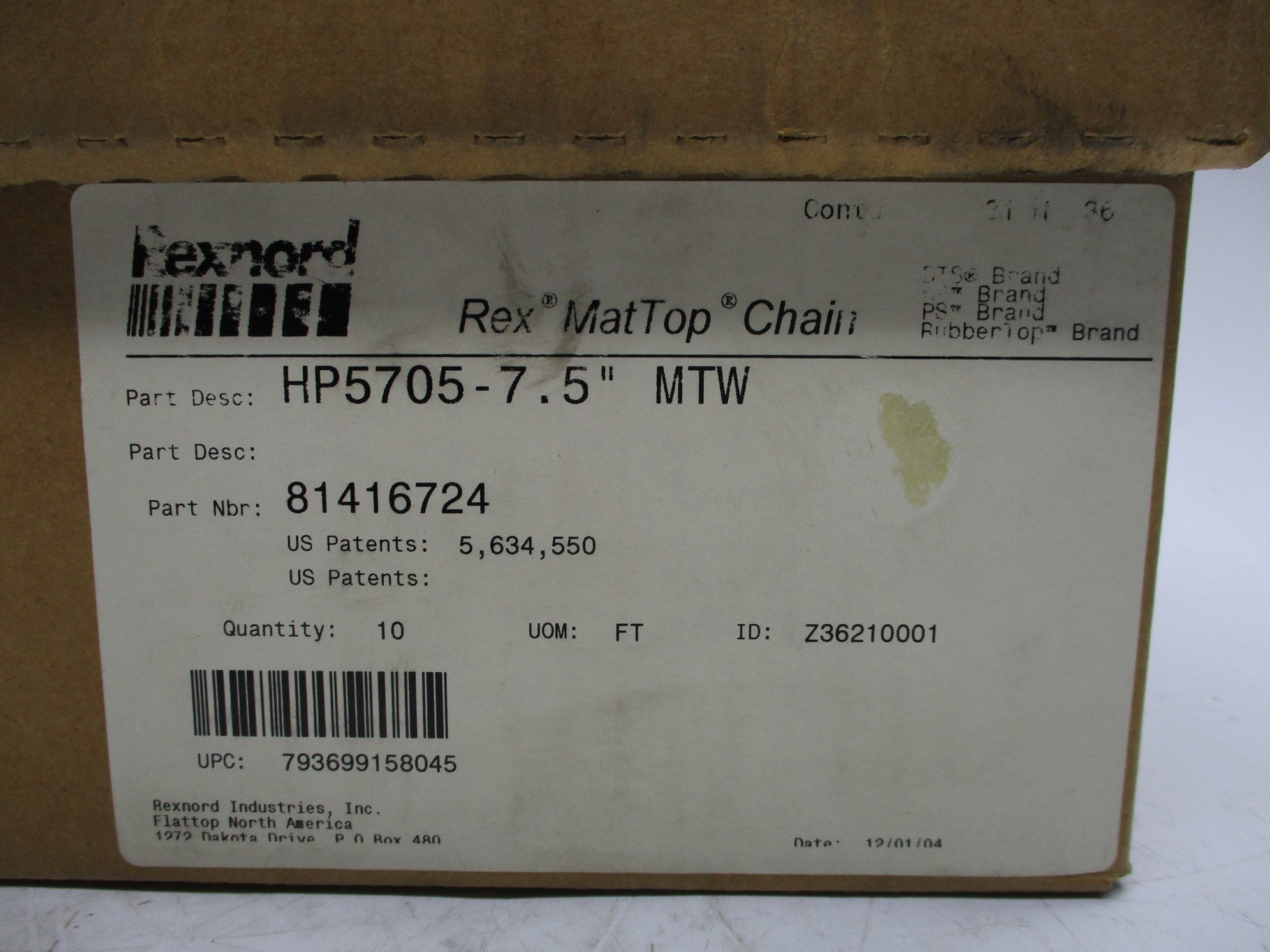 REXNORD 81416724 (HP5705-7.5") NSFS