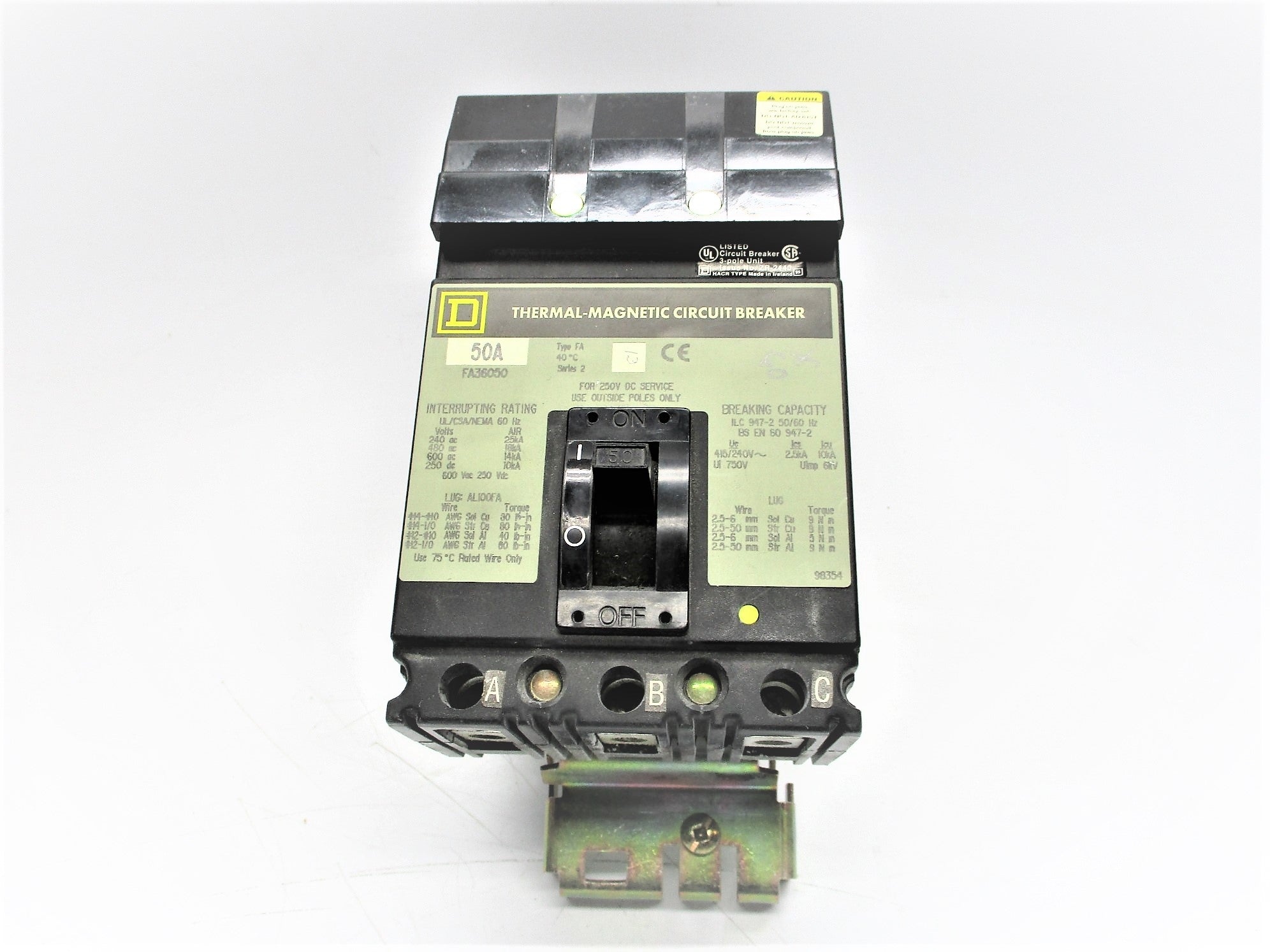 SQUARE D FA36050 SER. 2 50A NSNP