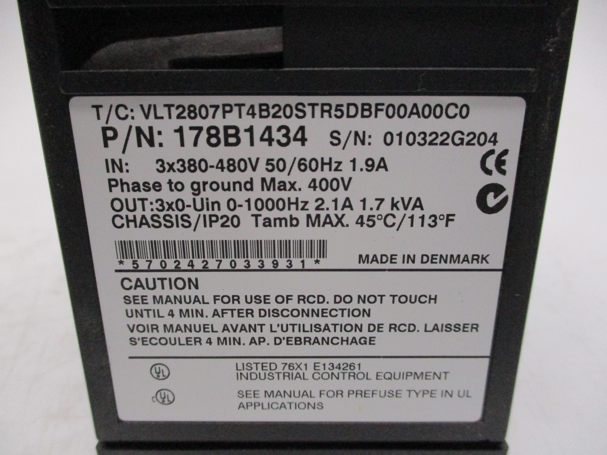 DANFOSS 178B1434 UNMP
